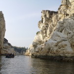 White_Marble_Rocks_at_Bhedaghat Narmada River