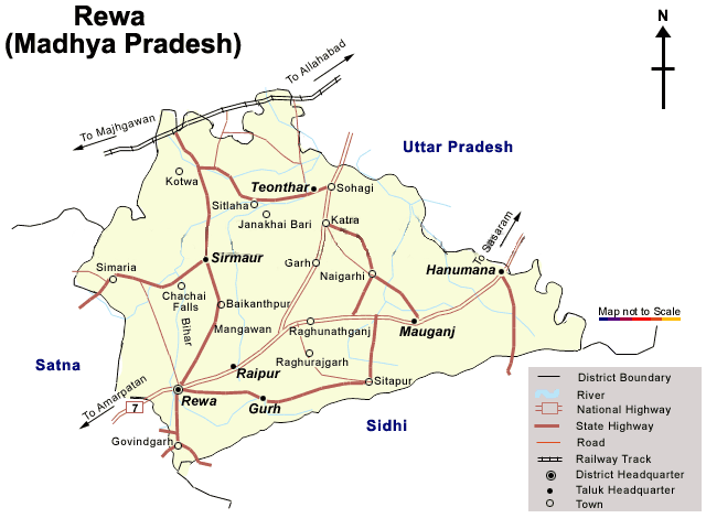 Rewa District Map